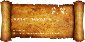 Hutter Magdolna névjegykártya